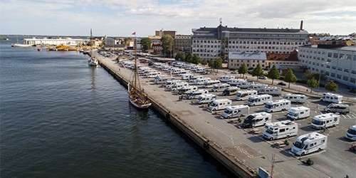 Karlskrona Stadsmarina, ställplats för husbil. 