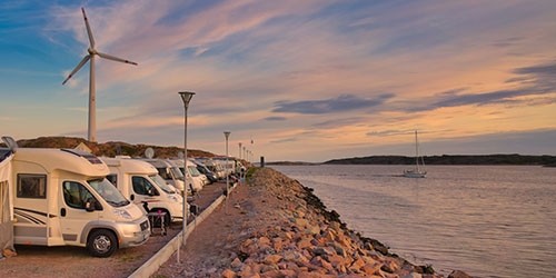 Lysekils Marina Basteviksholmarna, ställplats för husbil. 